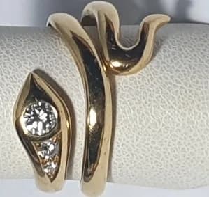 Anello a Serpente con Diamante 0,20 ct — foto 1 di 4