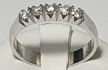 Anello Veretta con 5 Diamanti 0,35 ct — foto 1 di 4